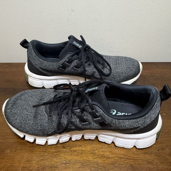 ASICS Gel-Quantum 90 Shoes Womens Size 8 Black Gray Knit Running 1022A115 - Picture 6 of 8